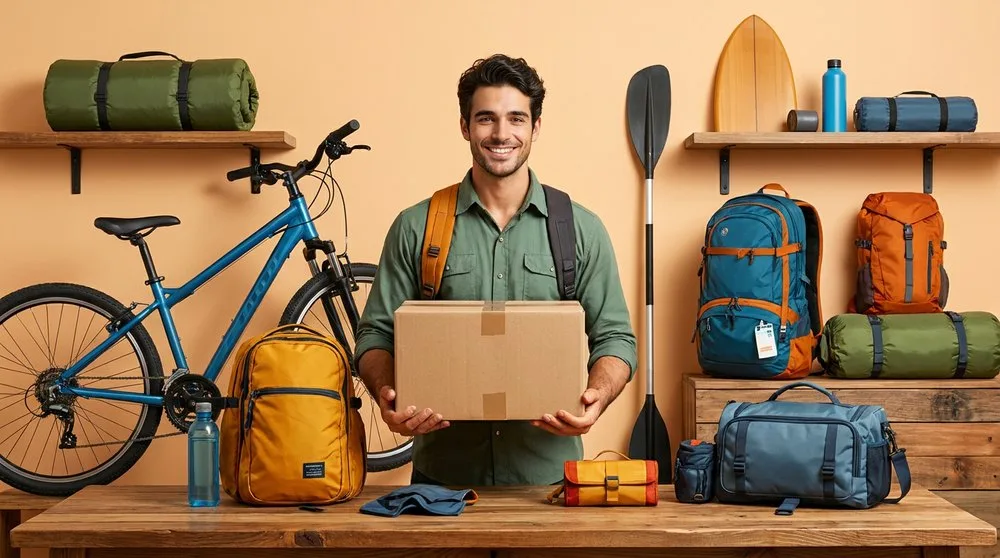 Cliente con una caja de mudanza